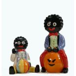 Carltonware large limited edition Golly figures to include Space Hopper & Good Bye: Height 23cm, (2)