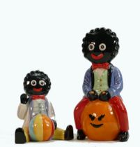 Carltonware large limited edition Golly figures to include Space Hopper & Good Bye: Height 23cm, (2)
