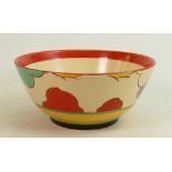 Clarice Cliff bowl decorated in the Green Autumn design: C1931, diameter 20cm.