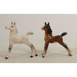 Beswick foals 763: In grey and brown. (2)