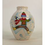 Moorcroft vase Snow Angels: Designed and signed by Helen Dale. 1st quality 13cm high.