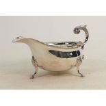 Silver sauceboat hallmarked for Sheffield 1997, 294g: