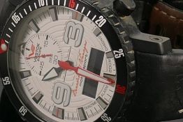 Vostok Benediktas Vanagas autographed gents wristwatch: Multifunctional Chronometer watch, with both