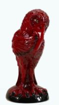 Kevin Francis Peggy Davies large Ruby Fusion comical grotesque bird ''The Whisperer'': Limited