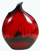 Peggy Davies limited edition vase St Sophia: with certificate, Height 30cm.