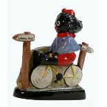 Carltonware large limited edition Golly Cyclist: Land's End figure, height 25cm.