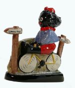 Carltonware large limited edition Golly Cyclist: Land's End figure, height 25cm.