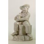 Early 19th century cream glazed toby jug The American Sailor: Height 29cm. Handle missing, chips