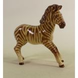 Rare Beswick cream/tan Zebra: 845 (1 leg a/f).