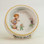 Shelley Baby's Oatmeal plate by Mable Lucie Attwell: Diameter 21cm.