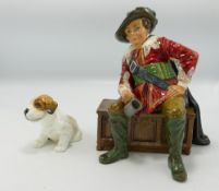 Reg Johnson character figure The Cavalier: Production fault to base & repair to foot, together
