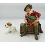 Reg Johnson character figure The Cavalier: Production fault to base & repair to foot, together