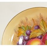 A collection of Aynsley Orchard Gold items: Including large footed fruit bowl, 2 handled vase &