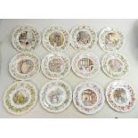 Royal Doulton Brambly Hedge plates to include: Winter, Summer, Autumn, Spring, The Grand Bathroom,