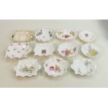 A Collection of Shelley ruffle edged pin trays: (11)