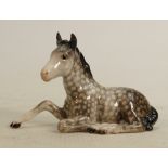 Beswick Rocking Horse grey lying foal 915: (Outstretched leg & both ears re-stuck).