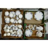 A large collection of Royal Albert Moonlight Rose patterned tea & dinner ware to include: 118 pieces
