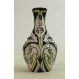 Moorcroft Rain Daisy vase: One Star Collectors Item, dated 2000, height 14cm.