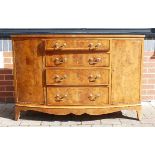 20th century small Yew wood sideboard: 130cm wide.