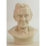 Large Kevin Francis Creamware bust of Abraham Lincoln: Limited edition, height 30cm.