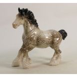 Beswick Rocking Horse grey cantering shire horse 975: