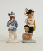 Royal Doulton colourway Bunnykins figures Boy Skater DB187 and Cavalier DB179: Both in different
