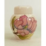 Moorcroft ginger jar with lid Magnolia pattern: Measures 11cm x 9cm. With box. No damage or