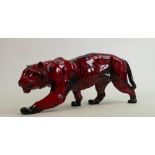 Royal Doulton Flambe model of a stalking tiger: Length 37cm.