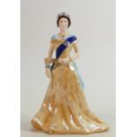 Royal Worcester figure H M Queen Elizabeth II Diamond Jubilee: Boxed with cert.