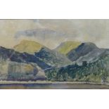 Dorothy Frances Haggar 1904-1987 watercolour of a landscape: 37cm x 54cm, wife of Reginald Haggar, a
