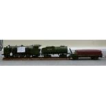 2.5" gauge live steam train locomotive FAYETTE: Copper fire tube boiler with super heat elements