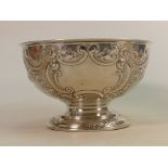 Silver footed bowl: Hallmarked for Sheffield, makers James Deakin & Sons, c1920s, 383.4g