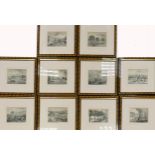 A series of ten framed prints with views from the River Thames including: London Bridge 1756,