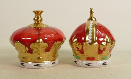 Royal Crown Derby Orb / Crown paperweights x 2: Both limited edition with boxes and certificates, - Image 3 of 3