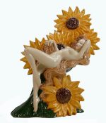 Carltonware Sunflower Girl: Limited edition, with certificate, boxed.