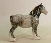 Beswick early Rocking Horse grey shire horse 818: A lovely painted example with blue shading & 6