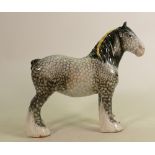 Beswick early Rocking Horse grey shire horse 818: A lovely painted example with blue shading & 6