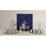 A large collection of Swarovski & hand blown glass animals & paperweights: