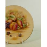 A collection of Aynsley Orchard Gold patterned items to include: Large fruit bowl, wall plates,