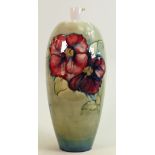 Walter Moorcroft large Clematis lamp base: Potters to the late Queen Mary label & signed, height