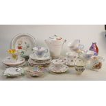 A collection of miscellaneous Shelley ware including: Cups, saucers, side plates, coffee pot &