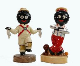 Carltonware large limited edition Golly figures to include Morris Dancer & Sailor: Height 23cm. (2)