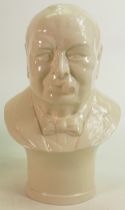 Large Kevin Francis Creamware bust of Winston Churchill: Limited edition, height 30cm.