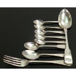 A collection of various hallmarked Silver cutlery 166g: