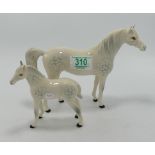 Beswick Arab Xayal Grey 1265:together with small Thoroughbred foal 1816(2)