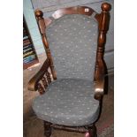 Oak American style rocking chair: 65cm wide