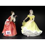 Royal Doulton figurines: Flower of Love HN3970 together with Ninette HN2379 (2).