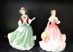 Royal Doulton Lady Figures Christmas Day 2000 HN4242: together with Rosie HN4094(2), both boxed