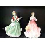 Royal Doulton Lady Figures Christmas Day 2000 HN4242: together with Rosie HN4094(2), both boxed