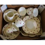 A Heathcote floral teaset: